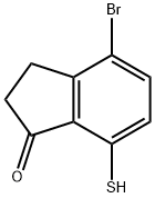 1H-Inden-1-one, 4-bromo-2,3-dihydro-7-mercapto- Struktur