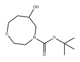 4H-1,4-Oxazocine-4-carboxylic acid, hexahydro-6-hydroxy-, 1,1-dimethylethyl ester Struktur