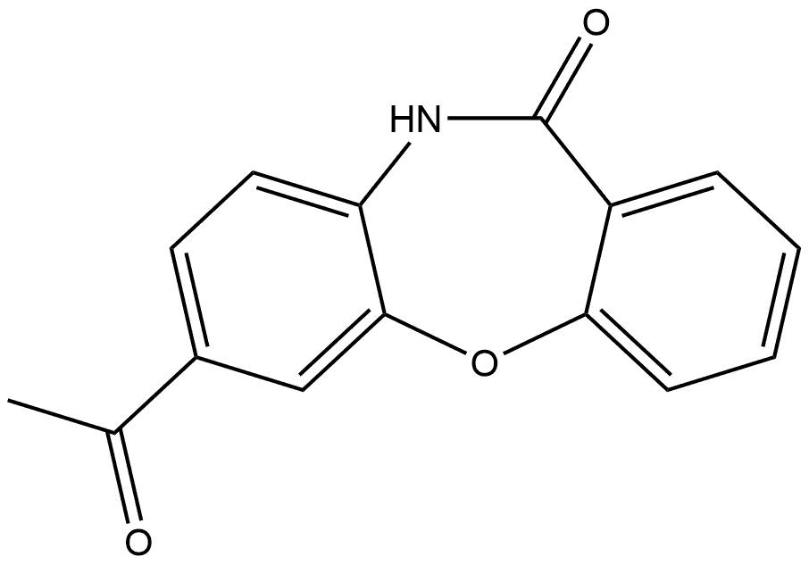 7-Acetyldibenz[b,f][1,4]oxazepin-11(10H)-one Struktur