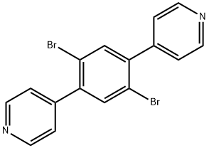 Pyridine, 4,4'-(2,5-dibromo-1,4-phenylene)bis- Struktur