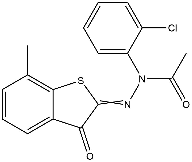 Acetic acid, 1-(2-chlorophenyl)-2-(7-methyl-3-oxobenzo[b]thiophen-2(3H)-ylidene)hydrazide Struktur