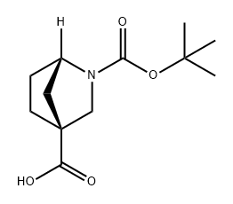 2-Azabicyclo[2.2.1]heptane-2,4-dicarboxylic acid, 2-(1,1-dimethylethyl) ester, (1S,4S)- Struktur