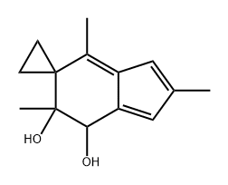 Spiro[cyclopropane-1,5'-[5H]indene]-6',7'-diol, 6',7'-dihydro-2',4',6'-trimethyl- Struktur