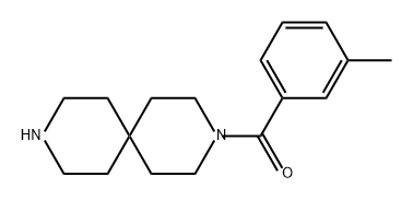 Methanone, 3,9-diazaspiro[5.5]undec-3-yl(3-methylphenyl)- Struktur