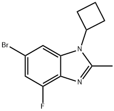 1H-Benzimidazole, 6-bromo-1-cyclobutyl-4-fluoro-2-methyl- Struktur