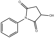 2,5-Pyrrolidinedione, 3-hydroxy-1-phenyl- Struktur