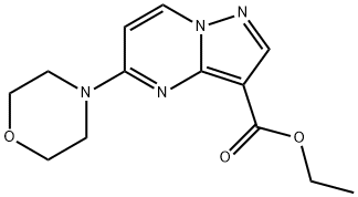 Pyrazolo[1,5-a]pyrimidine-3-carboxylic acid, 5-(4-morpholinyl)-, ethyl ester Struktur