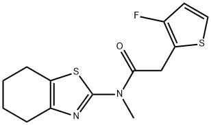 2-Thiopheneacetamide, 3-fluoro-N-methyl-N-(4,5,6,7-tetrahydro-2-benzothiazolyl)- Struktur