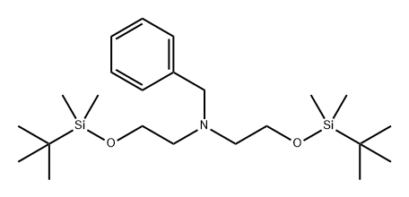 Benzenemethanamine, N,N-bis[2-[[(1,1-dimethylethyl)dimethylsilyl]oxy]ethyl]- Struktur