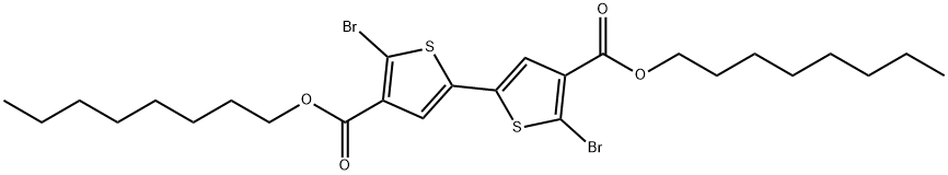 dioctyl 5,5'-dibromo-[2,2'-bithiophene]-4,4'-dicarboxylate Struktur