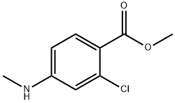 Benzoic acid, 2-chloro-4-(methylamino)-, methyl ester Struktur