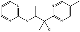 2-[1-Chloro-1-methyl-2-(2-pyrimidinylthio)propyl]-5-methylpyrimidine Struktur