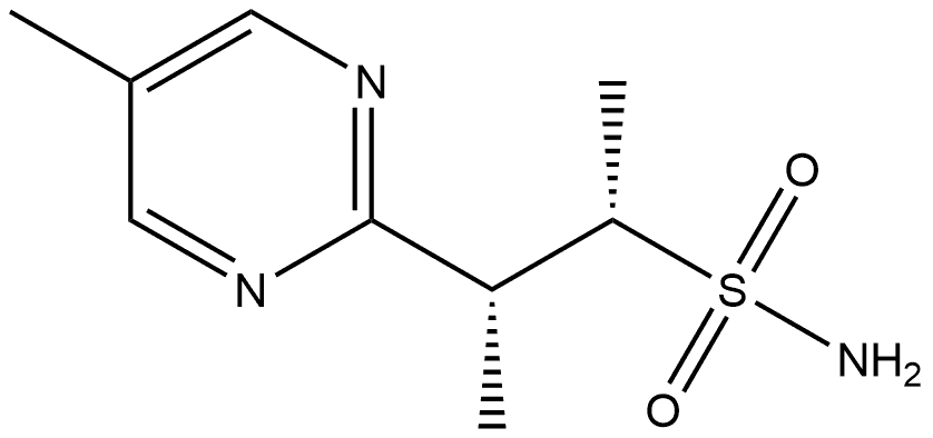 2-Pyrimidineethanesulfonamide, α,β,5-trimethyl-, (αS,βR)- Struktur