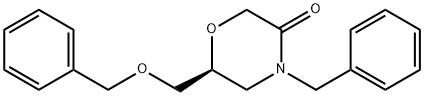 3-Morpholinone, 6-[(phenylmethoxy)methyl]-4-(phenylmethyl)-, (6S)- Struktur