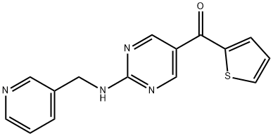 Methanone, [2-[(3-pyridinylmethyl)amino]-5-pyrimidinyl]-2-thienyl- Struktur