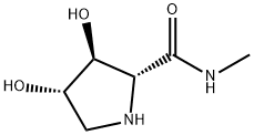 (2R,3S,4S)-3,4-Dihydroxy-N-methyl-2-pyrrolidine carboxamide Struktur