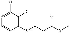 Propanoic acid, 3-[(2,3-dichloro-4-pyridinyl)thio]-, methyl ester Struktur