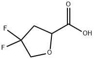 4,4-difluorooxolane-2-carboxylic acid Struktur