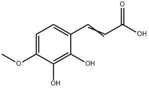 2-Propenoic acid, 3-(2,3-dihydroxy-4-methoxyphenyl)- Struktur