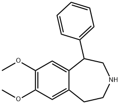 1H-3-Benzazepine, 2,3,4,5-tetrahydro-7,8-dimethoxy-1-phenyl- Struktur