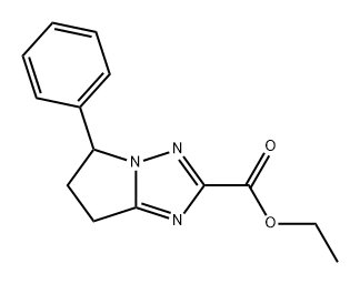 5H-Pyrrolo[1,2-b][1,2,4]triazole-2-carboxylic acid, 6,7-dihydro-5-phenyl-, ethyl ester Struktur