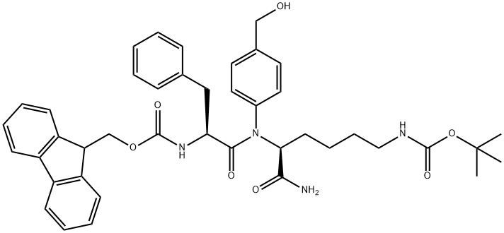 Fmoc-Phe-Lys(Boc)-PAB Struktur