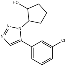 Cyclopentanol, 2-[5-(3-chlorophenyl)-1H-1,2,3-triazol-1-yl]- Struktur