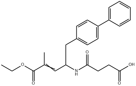 2-Pentenoic acid, 5-[1,1'-biphenyl]-4-yl-4-[(3-carboxy-1-oxopropyl)amino]-2-methyl-, 1-ethyl ester Struktur