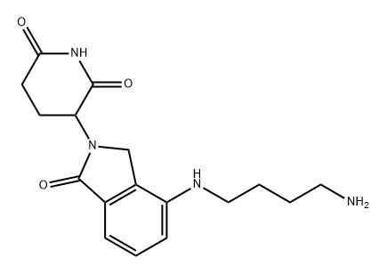 2,6-Piperidinedione, 3-[4-[(4-aminobutyl)amino]-1,3-dihydro-1-oxo-2H-isoindol-2-yl]- Struktur