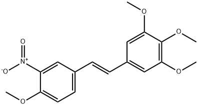 Benzene, 1,2,3-trimethoxy-5-[(1E)-2-(4-methoxy-3-nitrophenyl)ethenyl]- Struktur