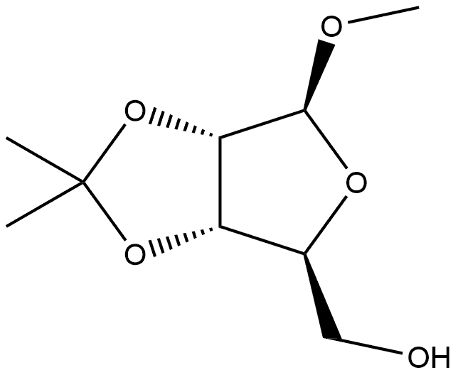 β-L-Ribofuranoside, methyl 2,3-O-(1-methylethylidene)- Struktur