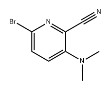 2-Pyridinecarbonitrile, 6-bromo-3-(dimethylamino)- Struktur