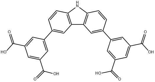 1,3-BENZENEDICARBOXYLIC ACID, 5,5'-(9H-CARBAZOLE-3,6-DIYL)BIS- 結構式