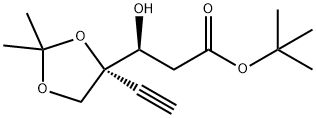 D-erythro-Pentonic acid, 2-deoxy-4-C-ethynyl-4,5-O-(1-methylethylidene)-, 1,1-dimethylethyl ester Struktur