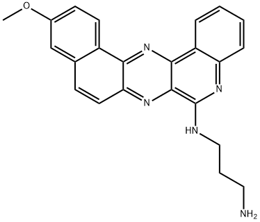 1,3-Propanediamine, N1-(11-methoxybenzo[f]quino[3,4-b]quinoxalin-6-yl)- Struktur