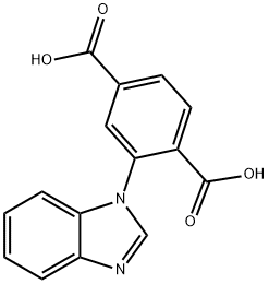 1,4-Benzenedicarboxylic acid, 2-(1H-benzimidazol-1-yl)- Struktur