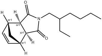 4,7-Methano-1H-isoindole-1,3(2H)-dione, 2-(2-ethylhexyl)-3a,4,7,7a-tetrahydro-, (3aR,4R,7S,7aS)-rel- Struktur