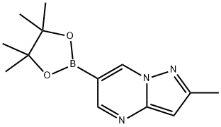 Pyrazolo[1,5-a]pyrimidine, 2-methyl-6-(4,4,5,5-tetramethyl-1,3,2-dioxaborolan-2-yl)- Struktur