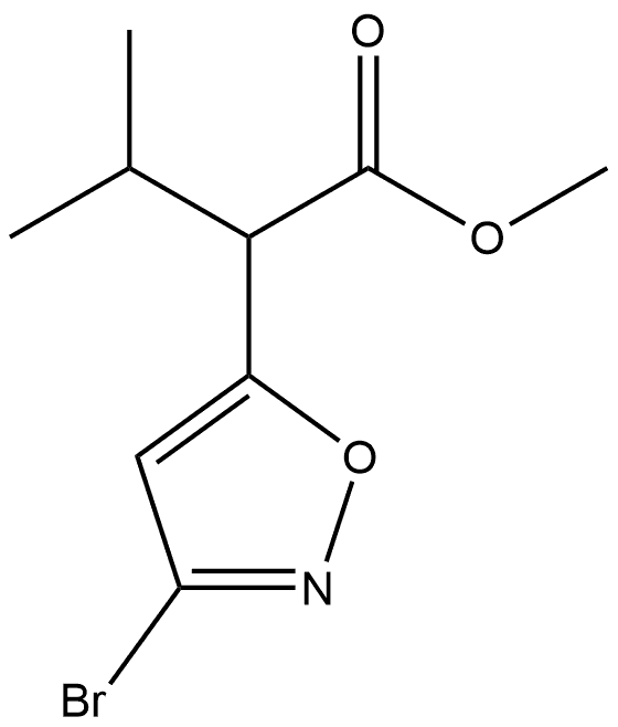 5-Isoxazoleacetic acid, 3-bromo-α-(1-methylethyl)-, methyl ester Struktur