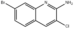 2-Quinolinamine, 7-bromo-3-chloro- Struktur