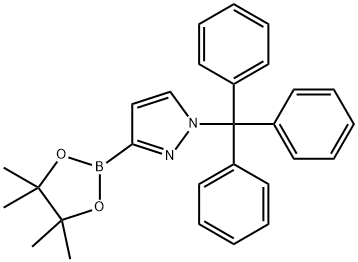 1H-Pyrazole, 3-(4,4,5,5-tetramethyl-1,3,2-dioxaborolan-2-yl)-1-(triphenylmethyl)- Struktur