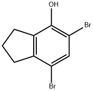 5,7-dibromo-2,3-dihydro-1H-inden-4-ol Struktur