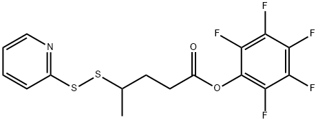 perfluorophenyl 4-(pyridin-2-yldisulfanyl)pentanoate Struktur