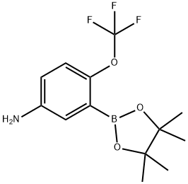 Benzenamine, 3-(4,4,5,5-tetramethyl-1,3,2-dioxaborolan-2-yl)-4-(trifluoromethoxy)- Struktur