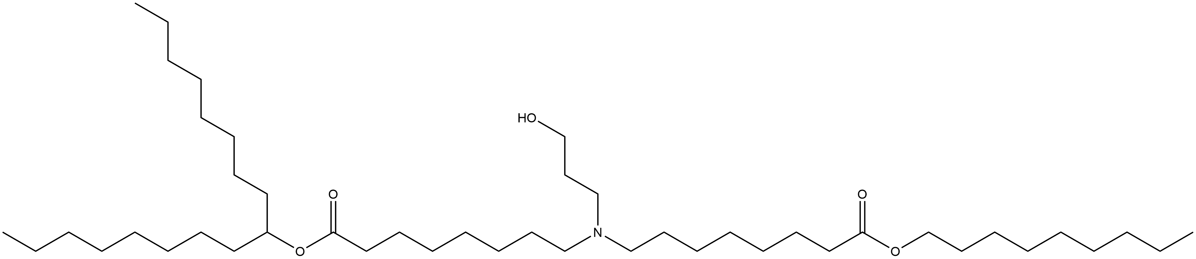 Octanoic acid, 8-[(3-hydroxypropyl)[8-(nonyloxy)-8-oxooctyl]amino]-, 1-octylnonyl ester Struktur