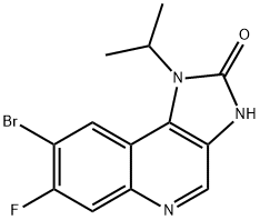 2H-Imidazo[4,5-c]quinolin-2-one, 8-bromo-7-fluoro-1,3-dihydro-1-(1-methylethyl)- Struktur