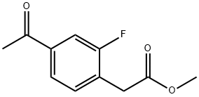 Benzeneacetic acid, 4-acetyl-2-fluoro-, methyl ester Struktur