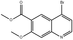 6-Quinolinecarboxylic acid, 4-bromo-7-methoxy-, methyl ester Structure