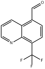 5-Quinolinecarboxaldehyde, 8-(trifluoromethyl)- Struktur