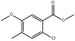 Benzoic acid, 2-chloro-5-methoxy-4-methyl-, methyl ester Struktur